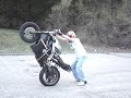 Ben messing around at a crappy parking lot