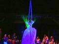 DANSE BLEUE-Aerialist with laser-Art Projections