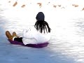 Connie Sledding in Santa Fe NM