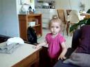 Ariella \"talks\" to Mummy