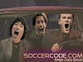at 1:32 the point of the pic is why is he trying to save it if its in he goal lol! :P