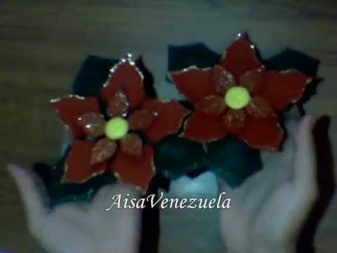 flores de navidad o navideñas noche buenas en foami