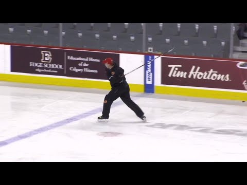 Video: Flames’ Gulutzan goes on F-bomb tirade and chucks his stick at practice