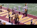 Donnell Kirkwood (#20) makes a 4-yard touchdown run against the Miami University of Ohio Redhawks with 14:31 left in the 2nd quarter. This would give the University of Minnesota Golden Gophers the 10-3 lead. Minnesota would prevail, 29-23. September 17, 2011 at TCF Stadium.