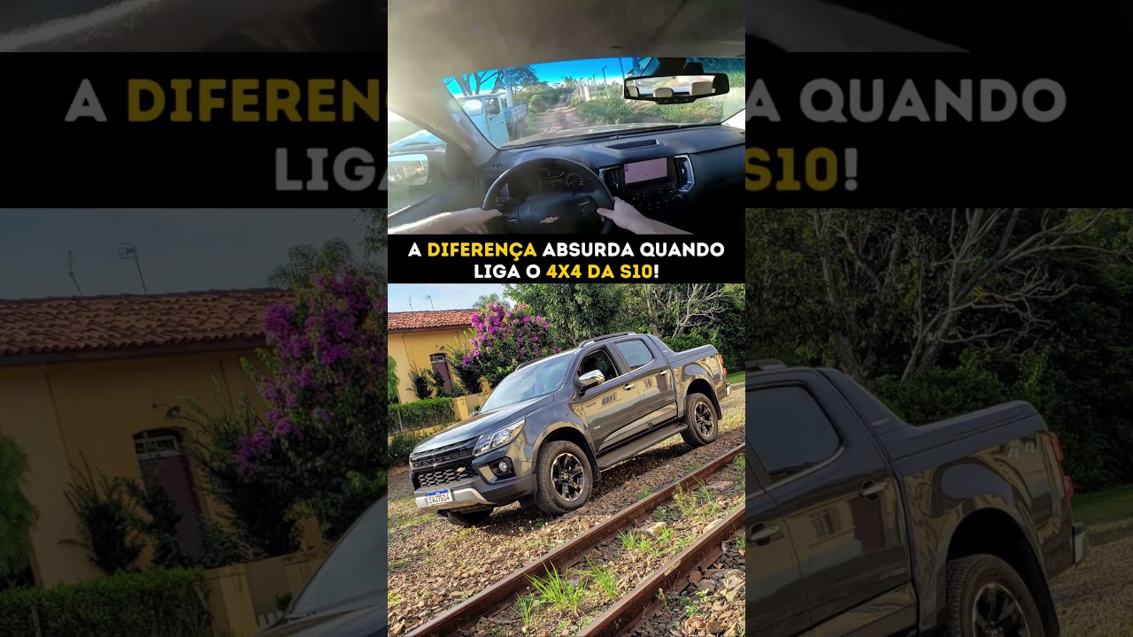 A diferença absurda quando liga o 4x4 da Chevrolet S10!!! #chevrolets10