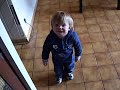 my two year old, marley, and his reaction to music. (a cd of le pied de la pompe).