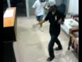 2 people jumpstyle in netxero internet cafe