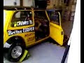 mini on rolling road
