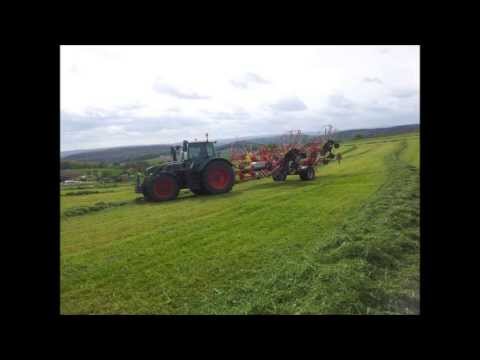 schnitt - 1 Schnitt 2013 Schwadern mit Fendt Vario 722 und Pöttinger top 1252 C s line.