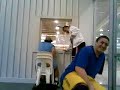 Pulling down mike\