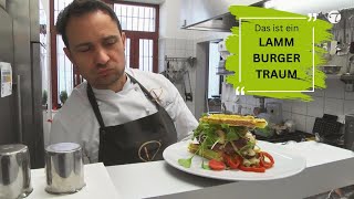 Lamm - Burger in Kartoffelwaffel &aacute; la Daniel