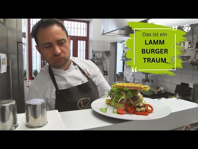 Lamm - Burger in Kartoffelwaffel á la Daniel