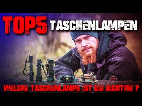 Top 5 Taschenlampen - Welche Taschenlampe kaufen richtige beste? Outdoor Survival Bushcraft EDC Test