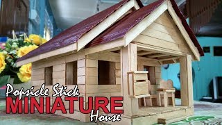 popsicle stick miniature house (rumah batang aiskrim)