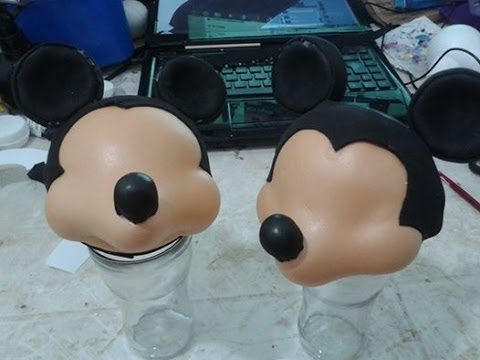 Mickey esculpido em eva 3d parte I