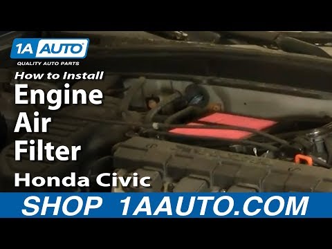 How To Install Replace Engine Air Filter Honda Civic 1.7L 01-05 1AAuto.com