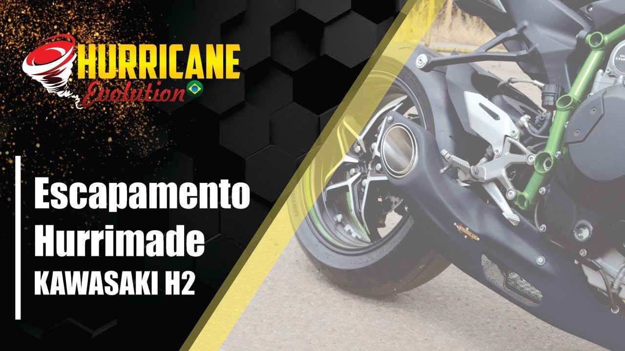 Capa do vídeo  Escapamento Bico Hurrimade Kawasaki Ninja H2 2016 a 2022