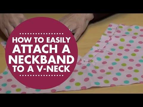 how to attach bias tape to v neck