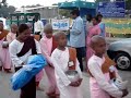 Buddhist nuns procession in India Buddhist nuns procession in India