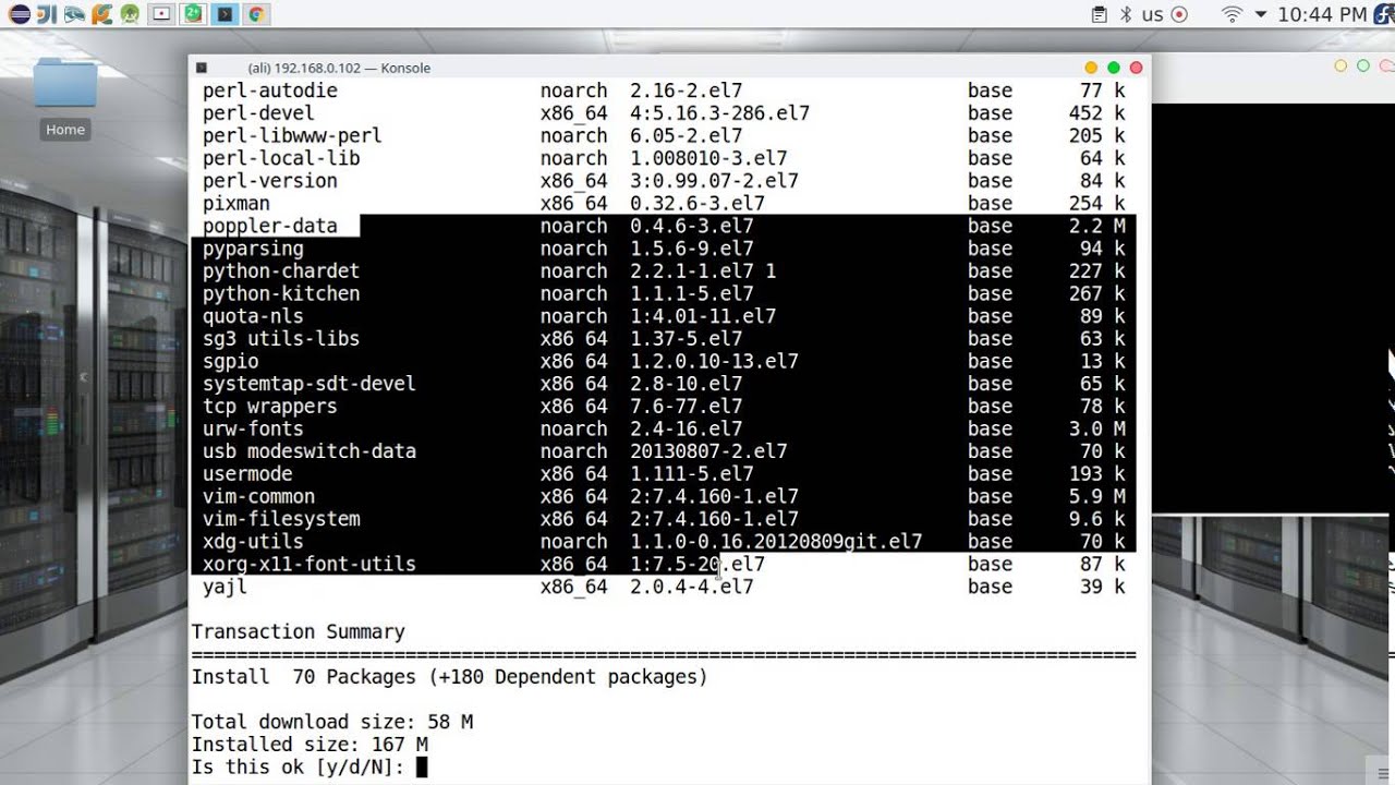 24 CentOS 7 Yum package manager CentOS 7 Server