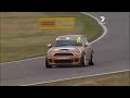 Jason Akermanis rolls over at Symmons Plains in Mini Challenge 2008