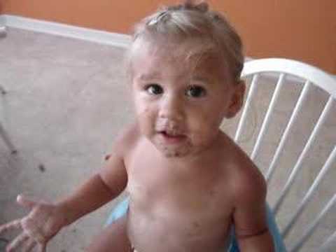 Sofia at the dinner table. 2 years Old.
