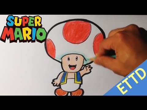 How to Draw Toad from Super Mario Bros – Easy Things to Draw
