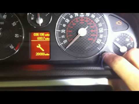 How to reset the service light on a Peugeot 407