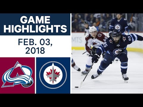 Video: NHL Game Highlights | Avalanche vs. Jets - Feb. 03, 2018