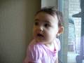 Natalie blowing bubbles