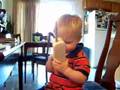 Our 21 month old son on the phone