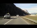 From Brig to Goppenstein in Switzerland. 4X Speed