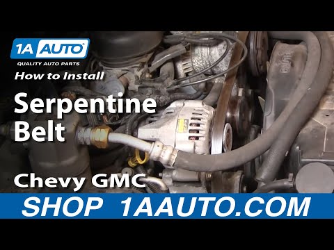 How To Install Replace Serpentine Belt Chevy GMC S10 Blazer Jimmy & Pickup 4.3L 98-00 1AAuto.com