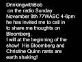 DrinkingwithBob invites me to call in his radio show WABC 770 to talk about Mayor Bloomberg