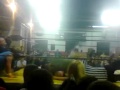 Jakal piledrives Jesse Skelton