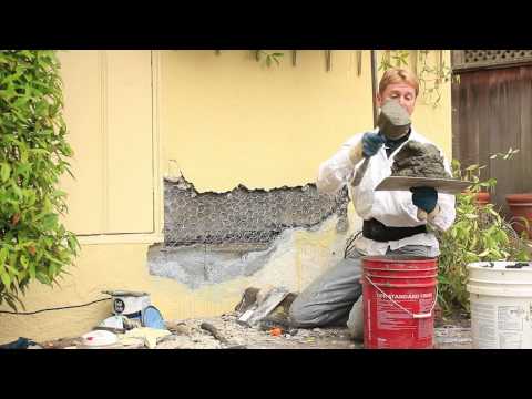 how to patch exterior stucco wall