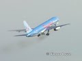 thomsonfly 757 bird strike   flames captured on video
