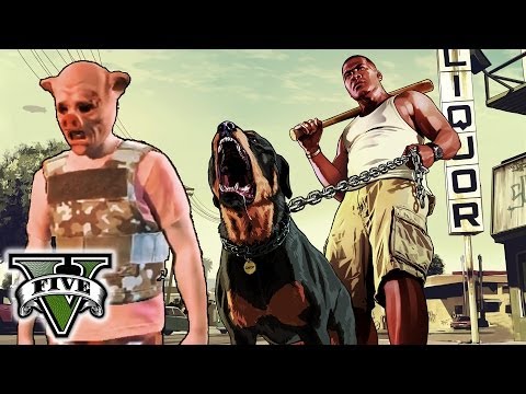 GTA 5 PIGGY HUNT!! - GTA 5 Goofing Around! - Hanging With the Crew Grand Theft Auto 5