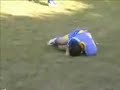 Soccer ball to groin and face Soccer ball to groin and face
