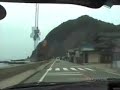 [V0038] 010502 日本海沿いの笹川流れを北上する快走国道345号から国道7号に入り羽越本線の列車が疾走 Japanese country roads; Sasagawa Nagare