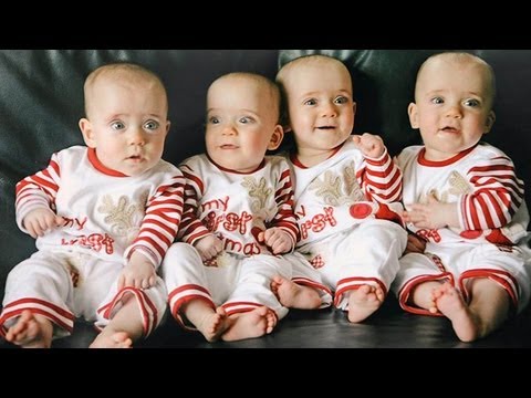 Identical - Julie from the U.k just had a set of identical Quadruplets. This is Britain s first ever identical Quadruplets. These girls names are Ellie, Jessica, Georgin...