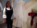 Wedding Accessory: 2-Tier Curvy Edge Veil with Pearls by Ring