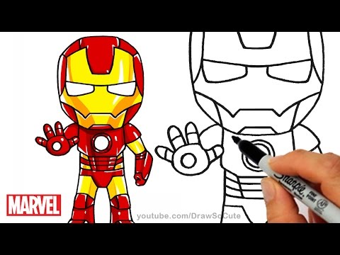 video-linktoworks-How to Draw Iron Man step by step Chibi Marvel...