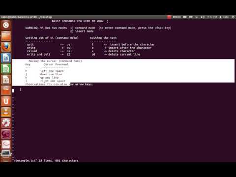 how to vi editor in linux