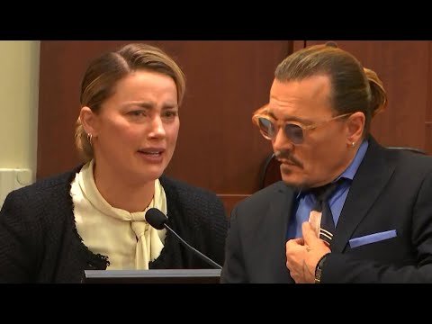 Play this video Johnny Depp REACTS in Court to Amber Heard39s TEARFUL Testimony