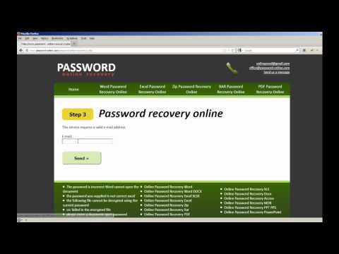how to recover xls file password