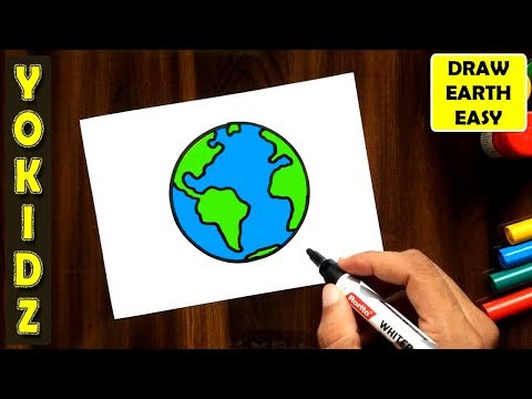 video-linktoworks-HOW TO DRAW EARTH EASY - YouTube