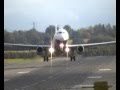 Monarch Airbus a321 double go-around crosswind landing Birmingham airport
