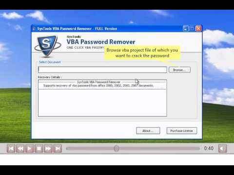how to recover vba password