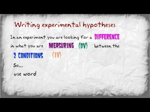 how to write hypothesis